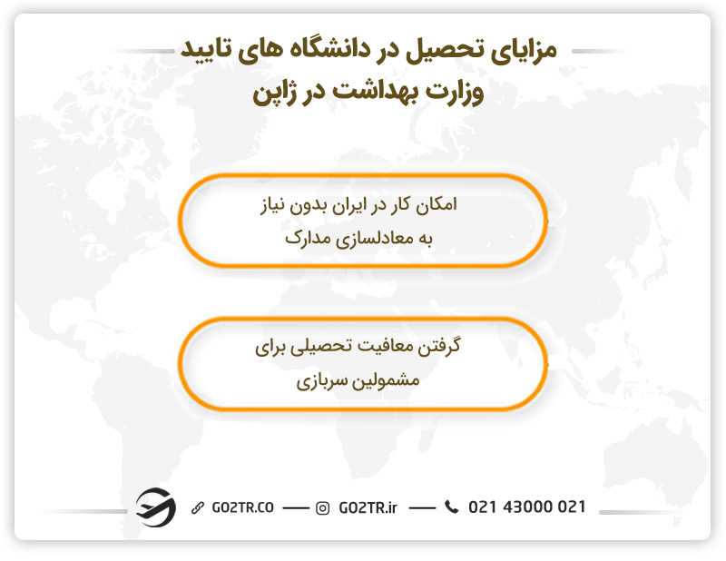 مزایای تحصیل در دانشگاه های مورد تایید وزارت بهداشت ایران در ژاپن