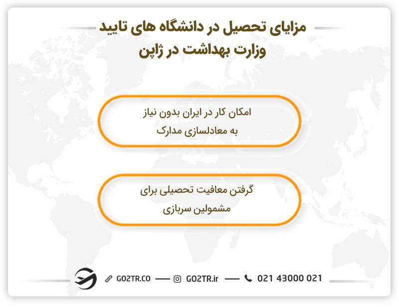 مزایای تحصیل در دانشگاه های مورد تایید وزارت بهداشت ایران در ژاپن