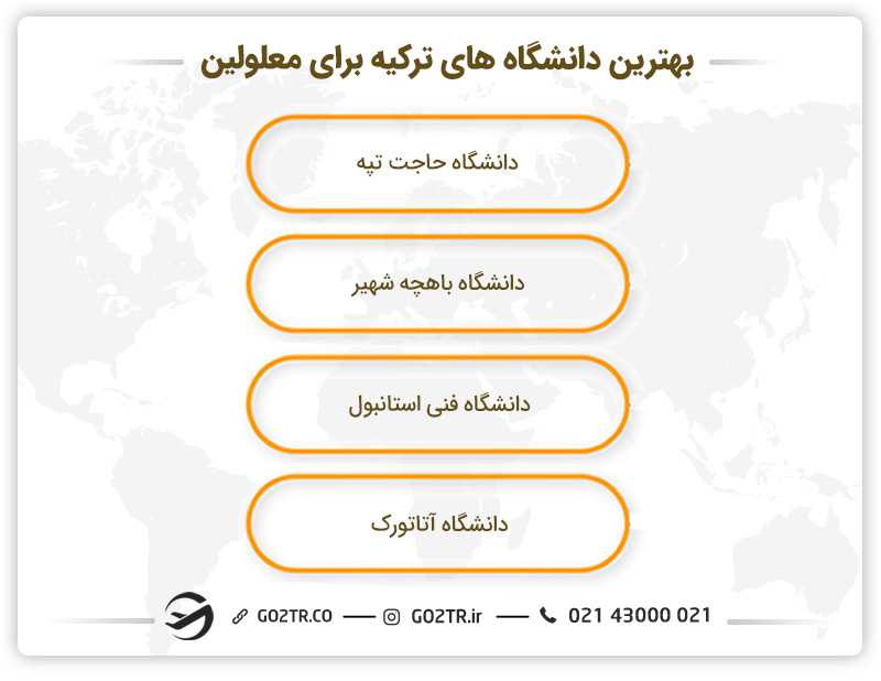 بهترین دانشگاه های ترکیه برای معلولین