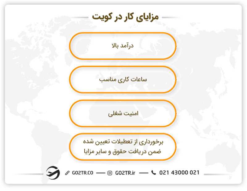 مزایای کار در کویت
