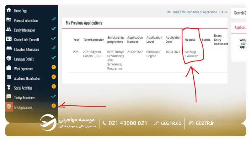 مرحله ششم ثبتنام ترکیه بورسلاری