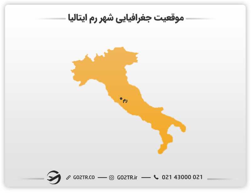 موقعیت جغرافیایی شهر رم ایتالیا