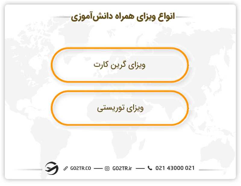 انواع ویزای همراه دانشآموزی