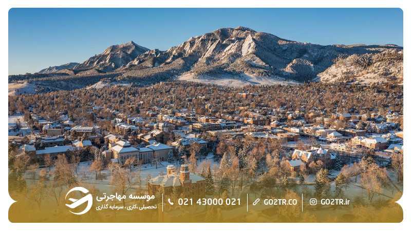 منظره شهر بولدر (Boulder) از بالا
