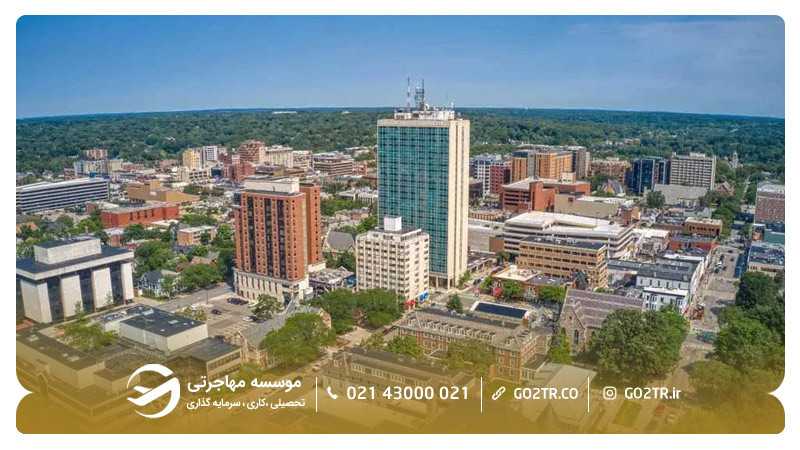 منظره پاییزی شهر آن آربر (Ann Arbor)