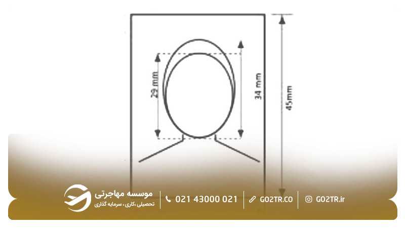 اندازه صحیح عکس بیومتریک