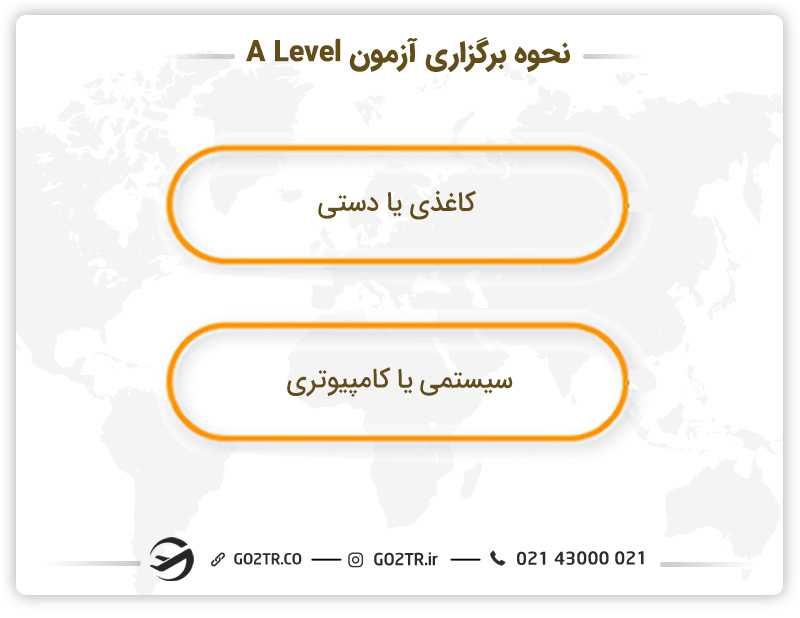 نحوه برگزاری آزمون A Level