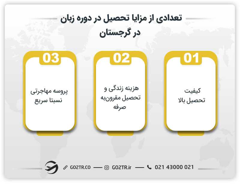 تعدادی از مزایای تحصیل در دوره زبان در گرجستان