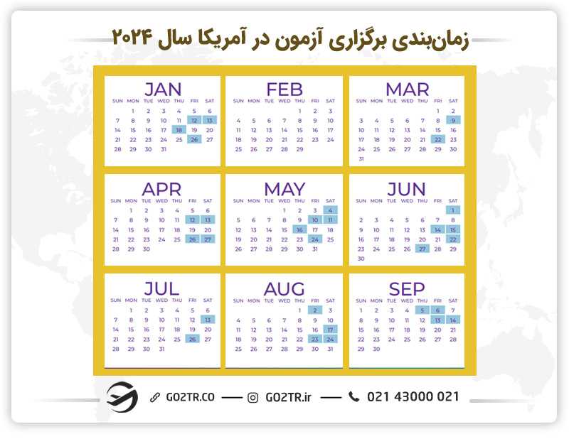 زمان‌بندی برگزاری آزمون MCAT در آمریکا