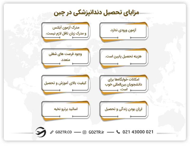 مزایای تحصیل دندانپزشکی در چین