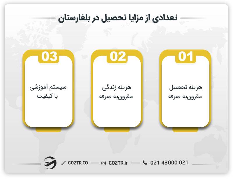 تعدادی از مزایا تحصیل در بلغارستان 