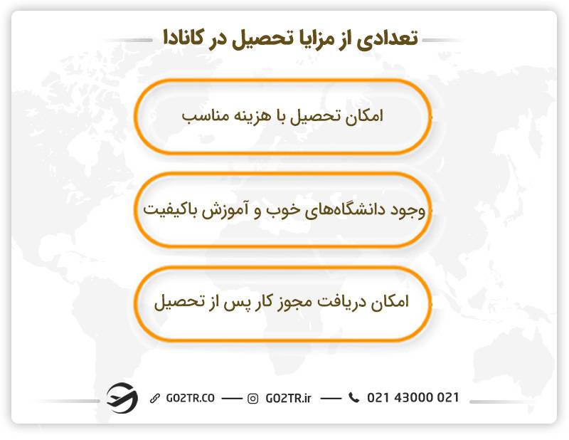 تعدادی از مزایای تحصیل در کانادا