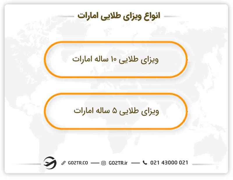 انواع ویزای طلایی امارات