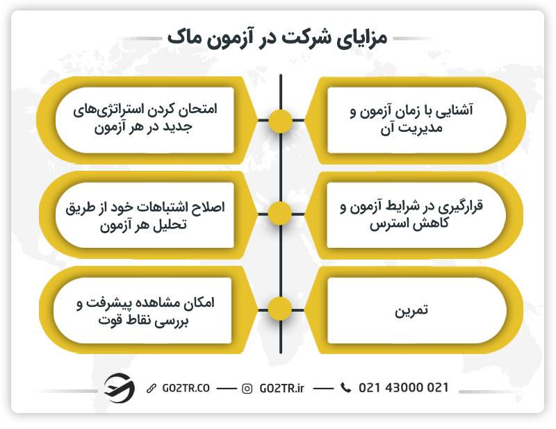 مزایای شرکت در آزمون ماک