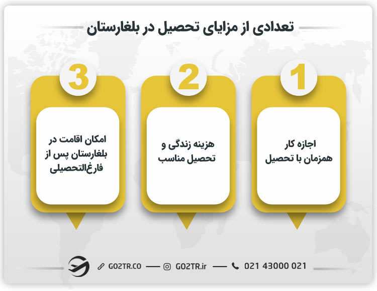 تعدادی از مزایای تحصیل در بلغارستان