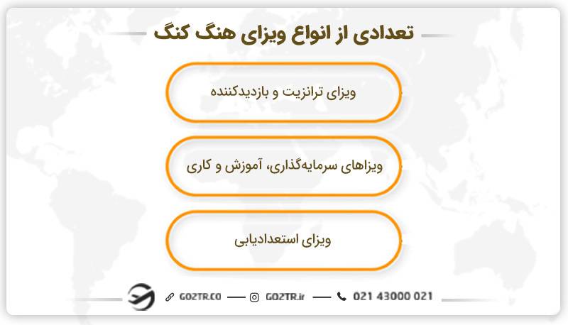 تعدادی از انواع ویزای هنگ کنگ