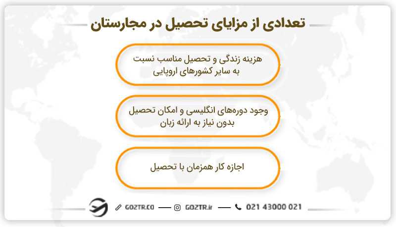 تعدادی از مزایای تحصیل در مجارستان
