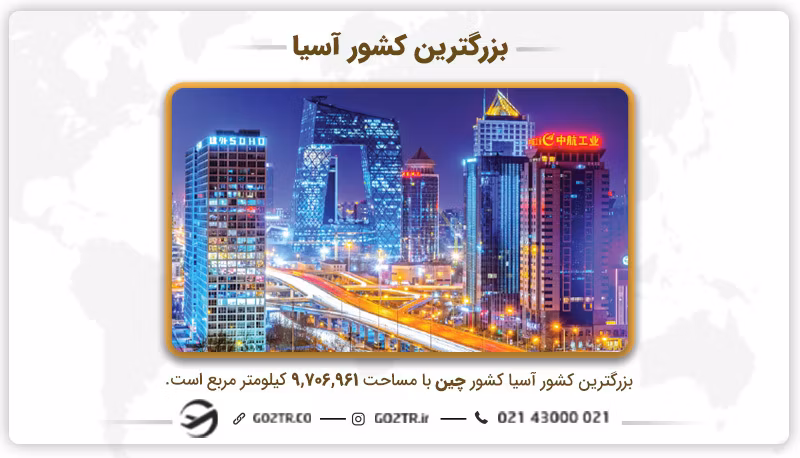 بزرگترین کشور آسیا