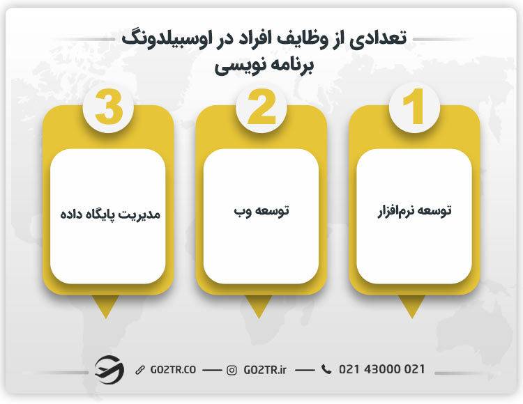 تعدادی از وظایف افراد در اوسبیلدونگ برنامه نویسی