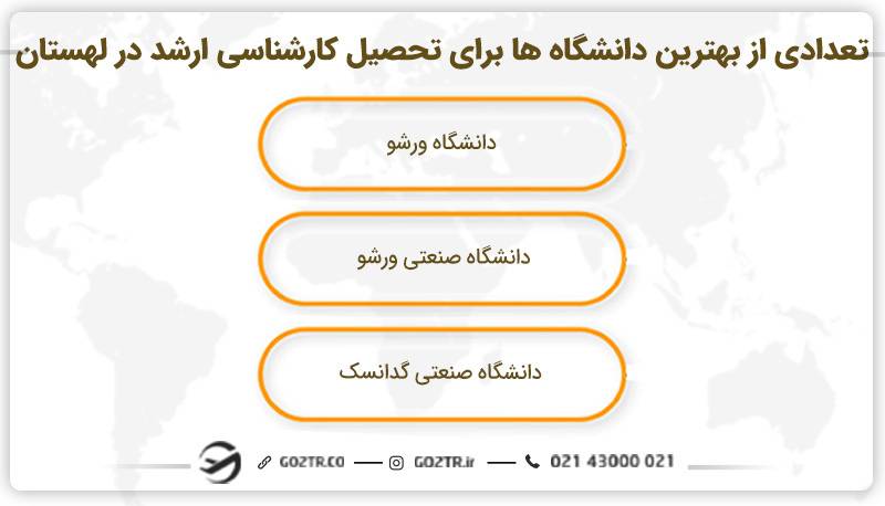 تعدادی از بهترین دانشگاه‌ ها برای تحصیل کارشناسی ارشد در لهستان