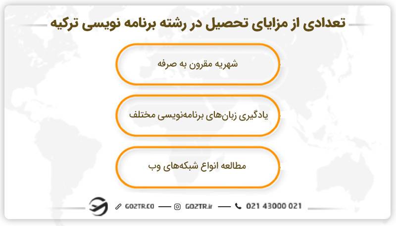 تعدادی از مزایای تحصیل در رشته برنامه نویسی در ترکیه 