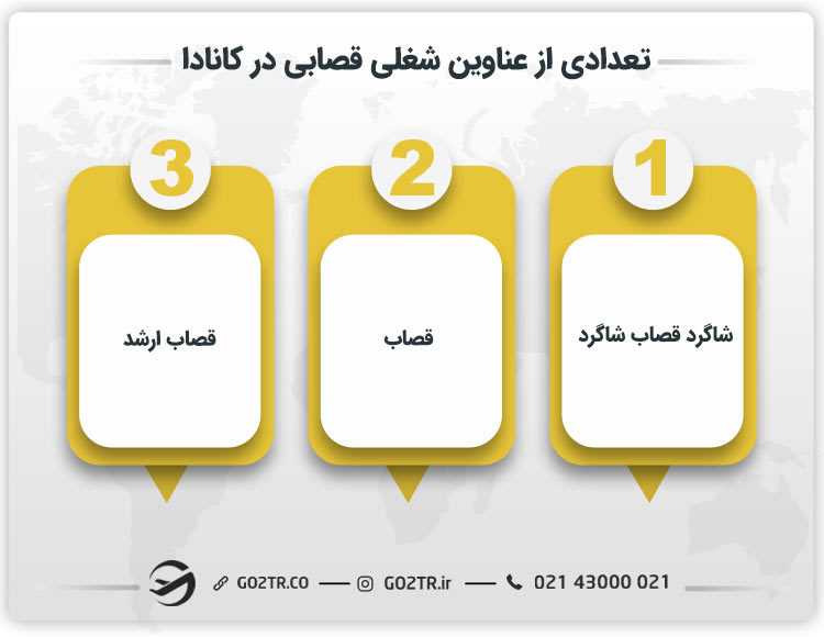 تعدادی از عناوین شغلی قصابی در کانادا