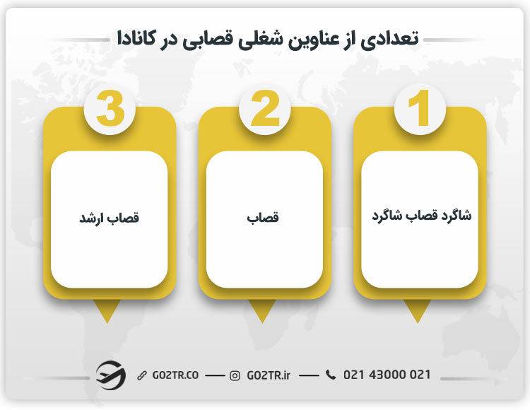 تعدادی از عناوین شغلی قصابی در کانادا