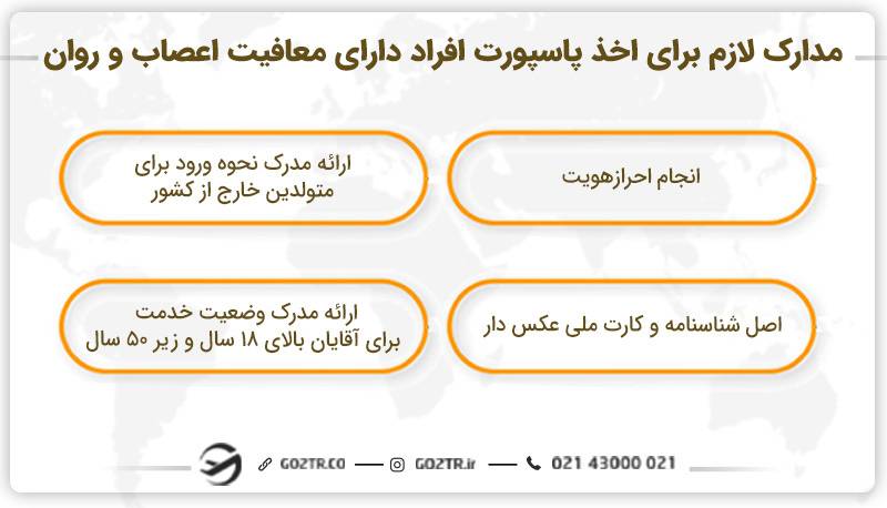 مدارک لازم برای معافیت اعصاب و روان و گرفتن پاسپورت