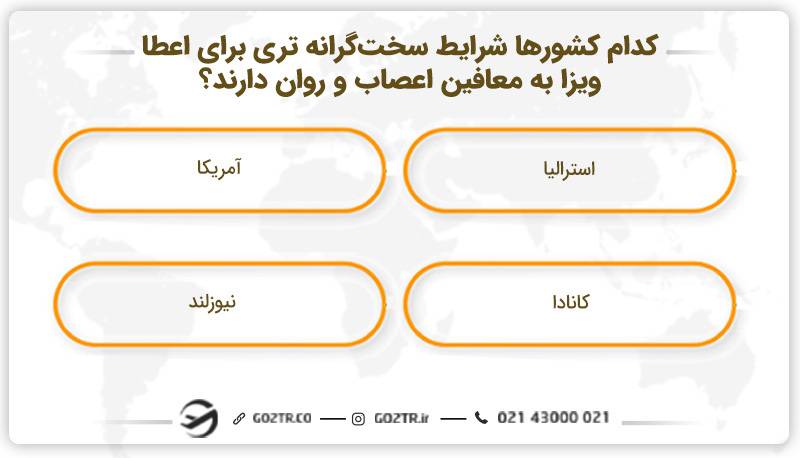 معافیت اعصاب و روان و مهاجرت به کشورها