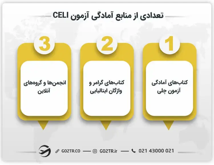 تعدادی از منابع آمادگی آزمون چلی