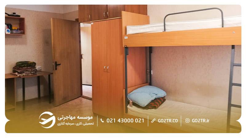 خوابگاه و محل اقامت دانشجویان در دانشگاه گیدرومد روسیه