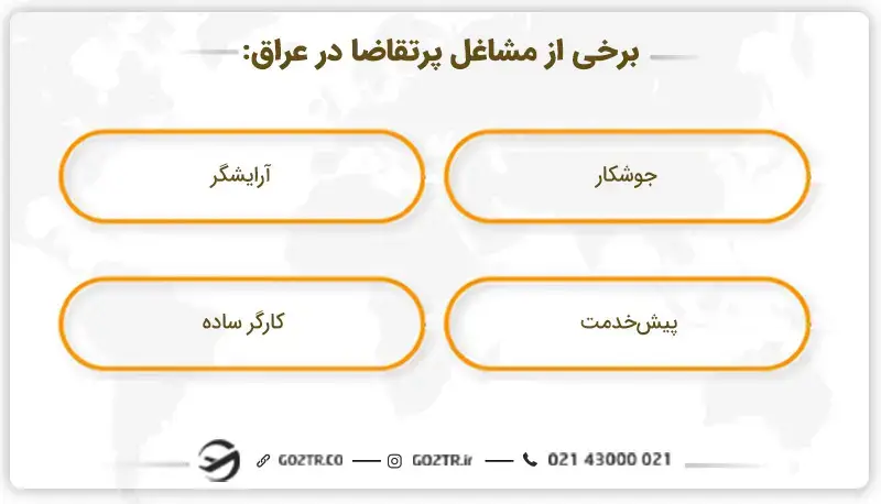 مشاغل پرتقاضا در عراق