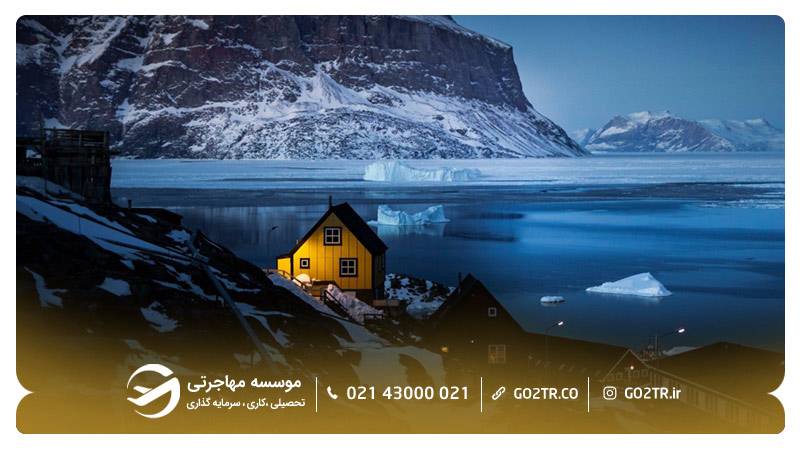 کشور گرینلند در زمستان