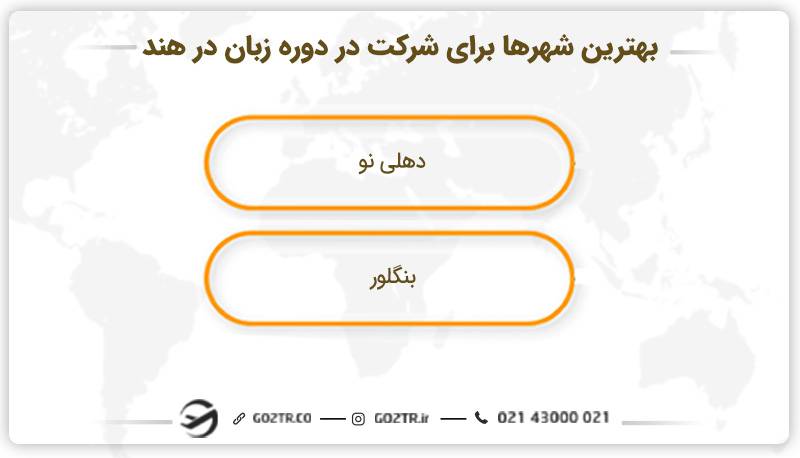 بهترین شهر‌ها برای شرکت در دوره زبان در هند