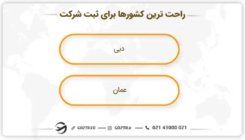 راحت ترین کشورها برای ثبت شرکت