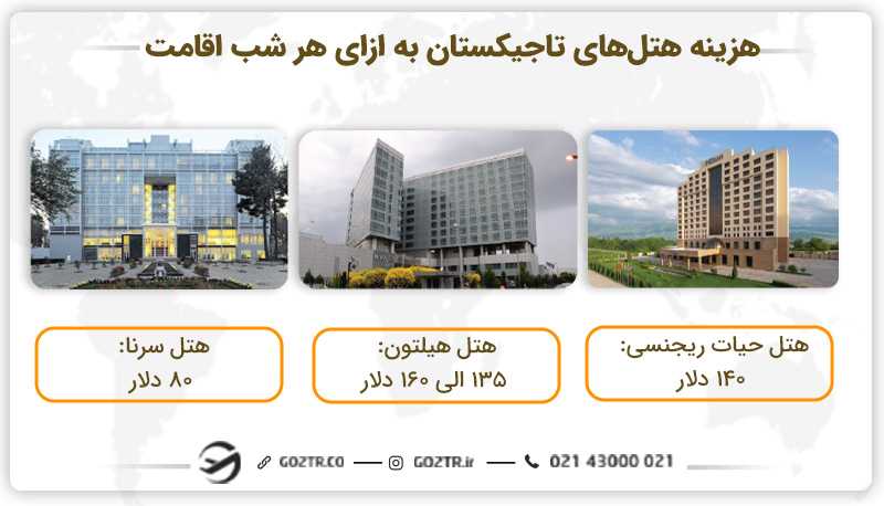 هزینه هتلهای تاجیکستان