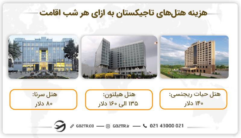 هزینه هتل‌های تاجیکستان