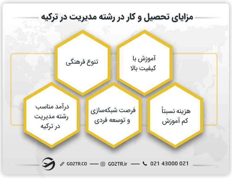 مزایای تحصیل و کار در رشته مدیریت در ترکیه