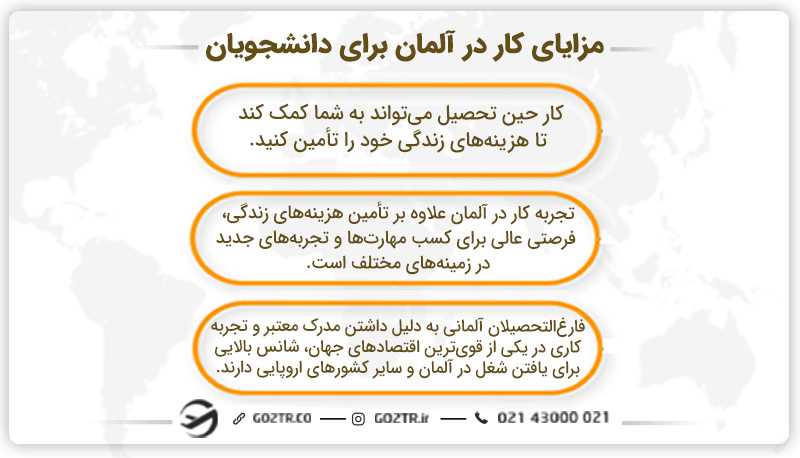 مزایای کار در آلمان برای دانشجویان