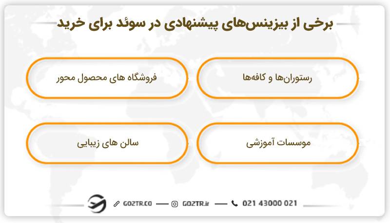 بیزینس های پیشنهادی در سوئد برای ایرانی ها