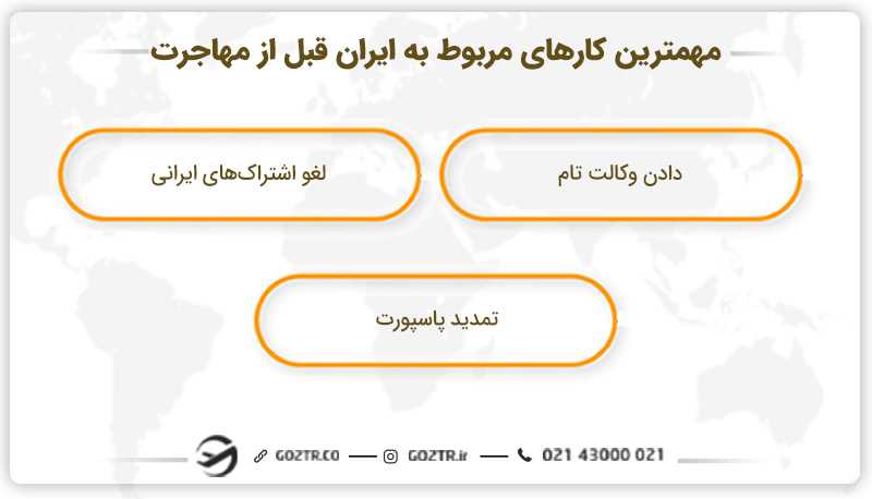 چک لیست کارهای قبل از مهاجرت