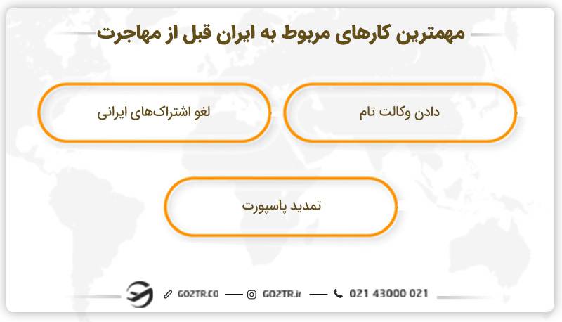 چک لیست کارهای قبل از مهاجرت