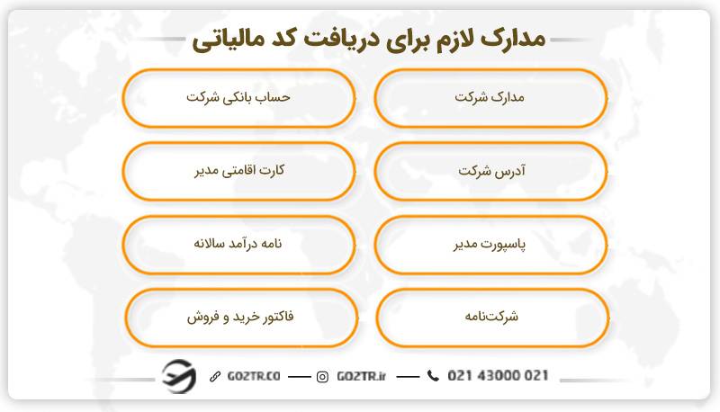 مدارک مورد نیاز برای دریافت کد مالیاتی در امارات