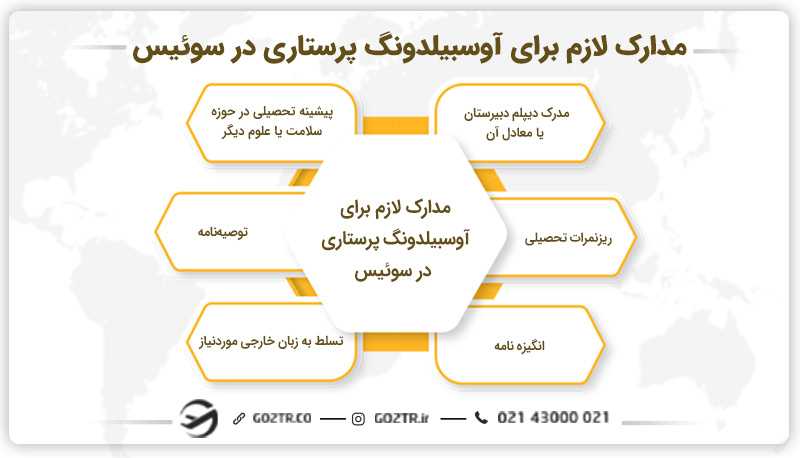 مدارک لازم برای آوسبیلدونگ پرستاری در سوئیس