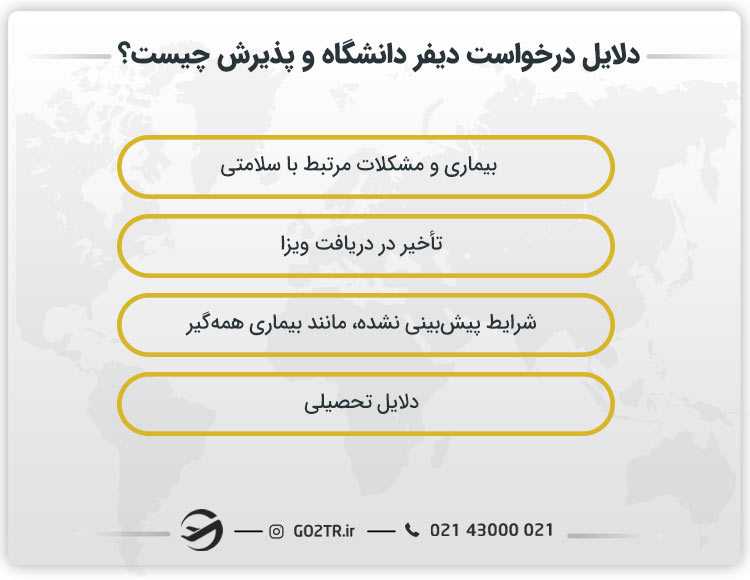 دلایل درخواست دیفر دانشگاه و پذیرش چیست؟