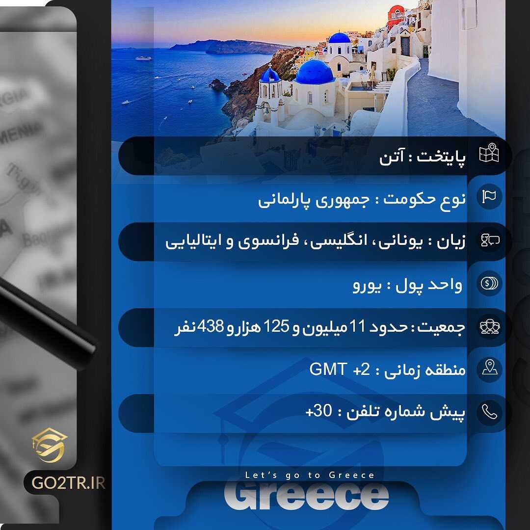 🇬🇷 اطلاعات کلی در مورد کشور یونان 🇬🇷 . برای دریافت اطلاعات کامل تماس بگی