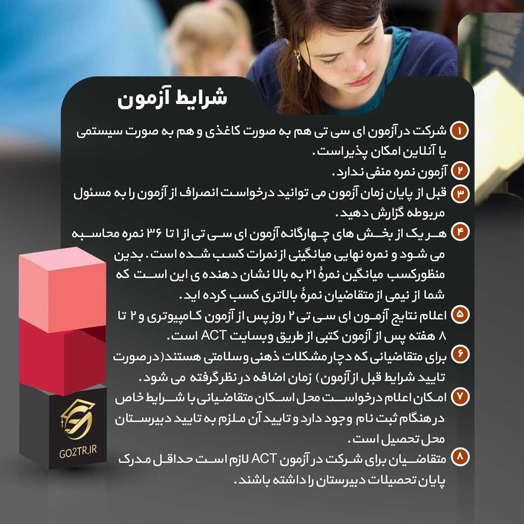 📝#ACT Exam . • آزمون ایسیتی آزمون سنجش مهارت دانشآموزان متقاضی ورود به دا
