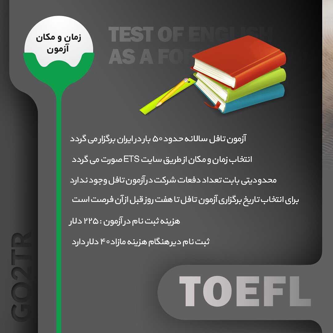 📝 چکیده اطلاعات در مورد آزمون بینالمللی سنجش زبان، تافل... . دوستای خودتونو