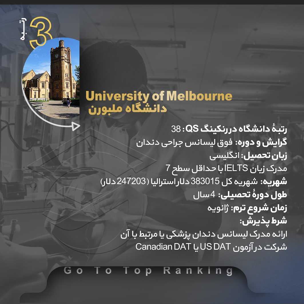 ‏🇦🇺 اگر متقاضی #مهاجرت_استرالیا و تحصیل رشته #دندانپزشکی در کشور #استرالیا 