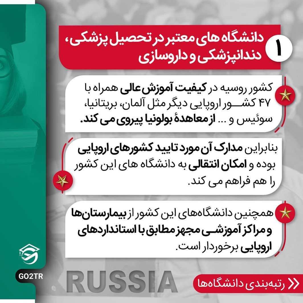 🇷🇺 هشت دلیل برای مهاجرت به روسیه 👆🏼 . • کشور روسیه در حال حاضر از پر طرفدا